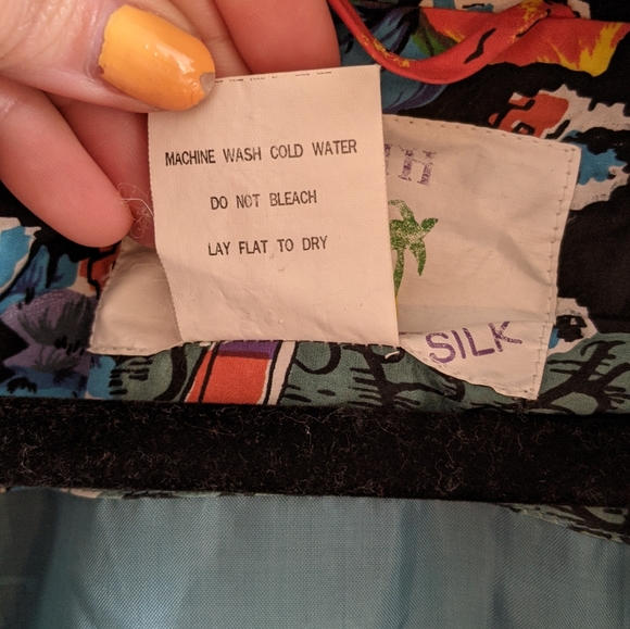 Vintage Floral Silk Track Jacket in Size L🌼 - Picture 5 of 7